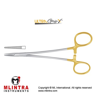 UltraGripX™ TC Microvascular Needle Holder Stainless Steel, 18 cm - 7"